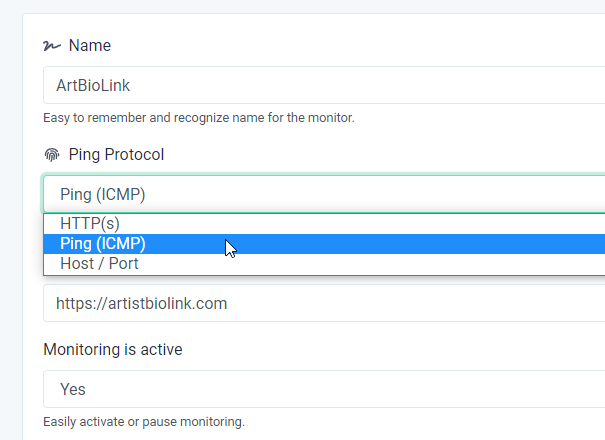 Ping Configuration